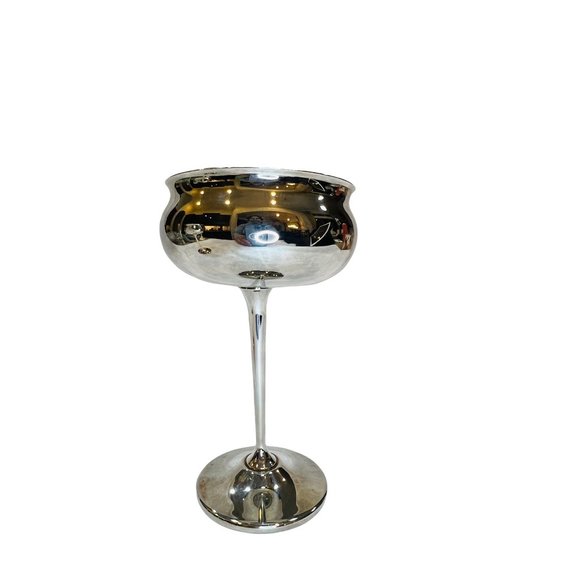 Vintage Silver PlatedWedding Goblet Engraved “25th Anniversary” Gorgeous